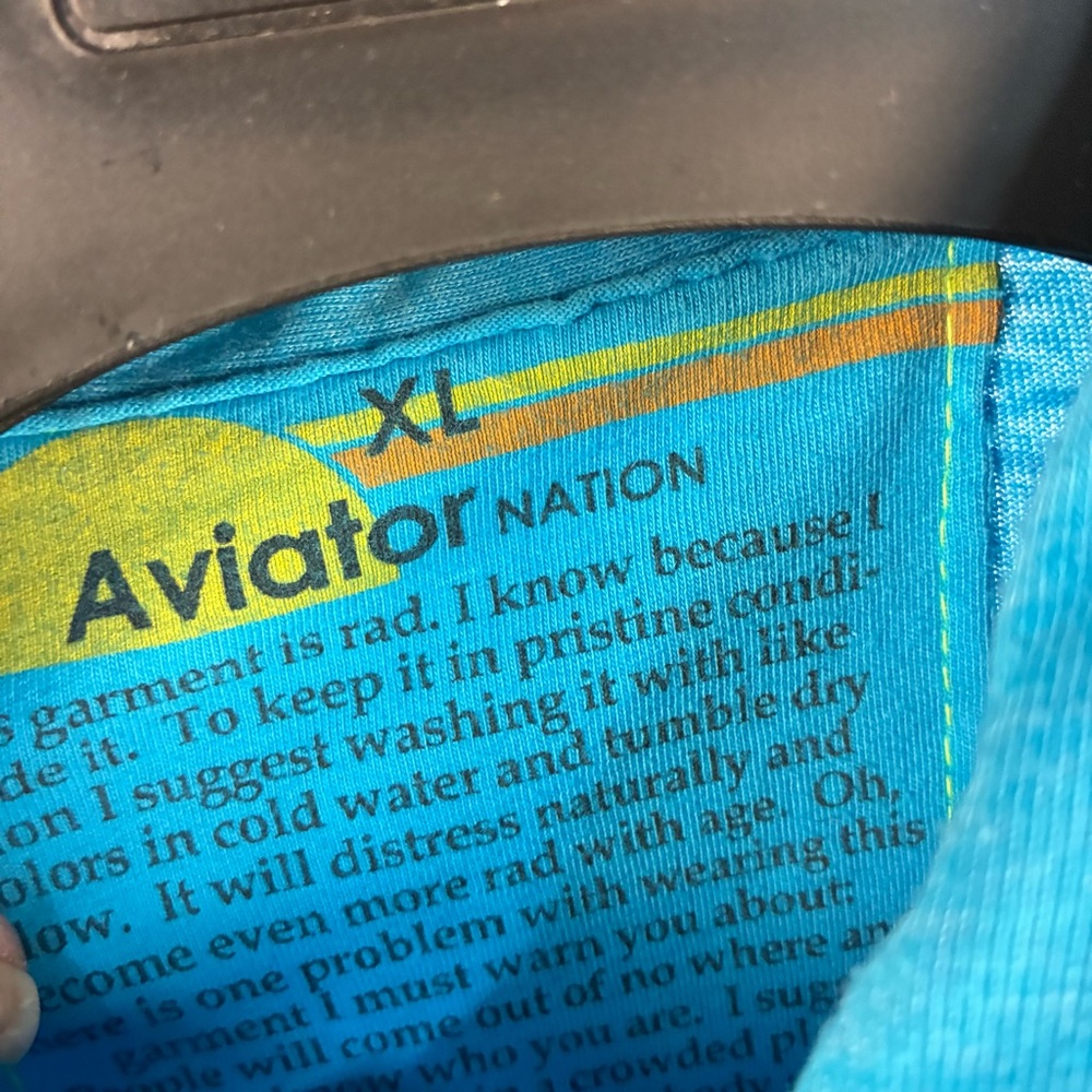 Aviator Nation Short-Sleeve Polo in Ocean XL - Picture 8 of 11